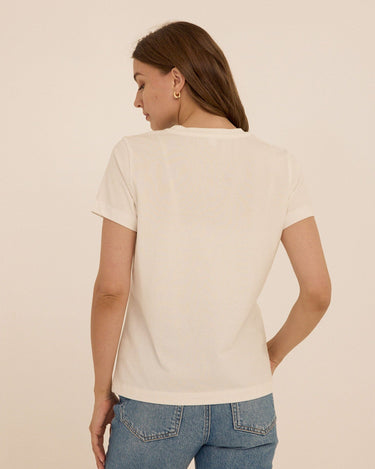 Aria Essential Jersey V-Neck Tee Womens Tops Short Tee Threads 4 Thought 