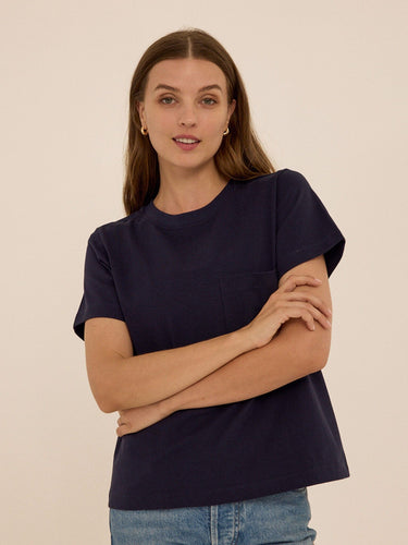 Beth Essential Jersey Pocket Tee Womens Tops Short Tee Threads 4 Thought 