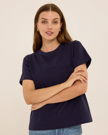Beth Organic Cotton Pocket Tee Womens Tops Short Tee Threads 4 Thought 