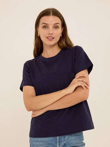 Beth Organic Cotton Pocket Tee Womens Tops Short Tee Threads 4 Thought 