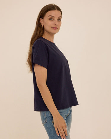 Beth Essential Jersey Pocket Tee Womens Tops Short Tee Threads 4 Thought 