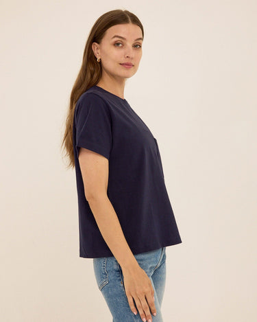 Beth Organic Cotton Pocket Tee Womens Tops Short Tee Threads 4 Thought 