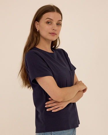 Beth Essential Jersey Pocket Tee Womens Tops Short Tee Threads 4 Thought 