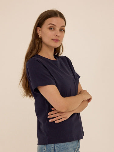 Beth Essential Jersey Pocket Tee Womens Tops Short Tee Threads 4 Thought 