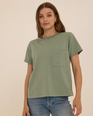 Beth Essential Jersey Pocket Tee Womens Tops Short Tee Threads 4 Thought 