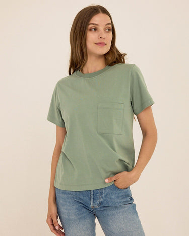 Beth Organic Cotton Pocket Tee Womens Tops Short Tee Threads 4 Thought 