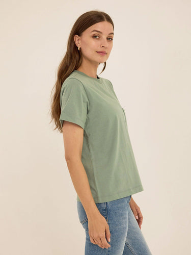 Beth Organic Cotton Pocket Tee Womens Tops Short Tee Threads 4 Thought 