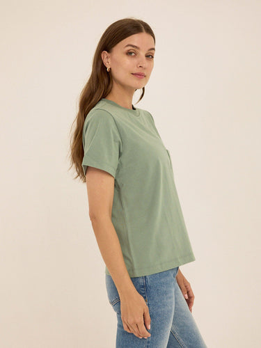 Beth Organic Cotton Pocket Tee Womens Tops Short Tee Threads 4 Thought 