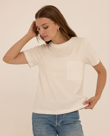 Beth Essential Jersey Pocket Tee Womens Tops Short Tee Threads 4 Thought 