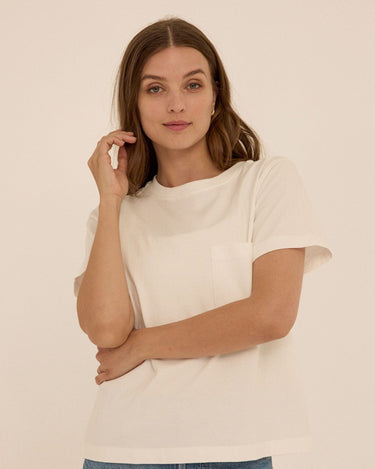 Beth Essential Jersey Pocket Tee Womens Tops Short Tee Threads 4 Thought 