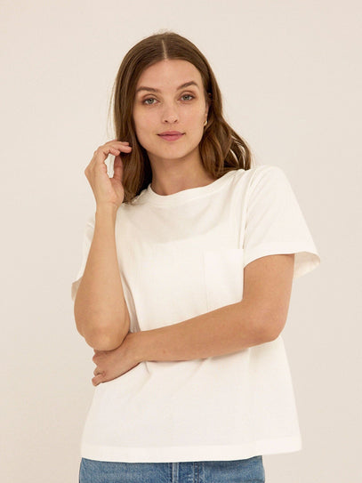 Beth Organic Cotton Pocket Tee Womens Tops Short Tee Threads 4 Thought 