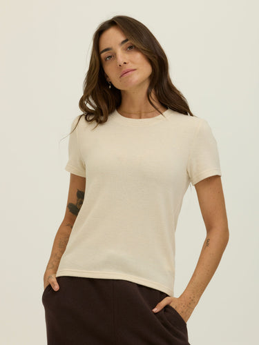 Gwenda Sweater Knit Tee Womens Tops Short Shirt Threads 4 Thought 