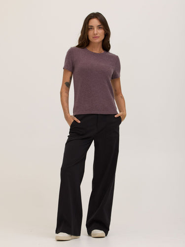 Gwenda Sweater Knit Tee Womens Tops Short Shirt Threads 4 Thought 