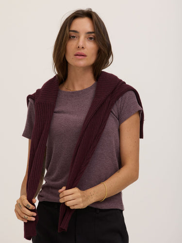 Gwenda Sweater Knit Tee Womens Tops Short Shirt Threads 4 Thought 