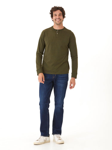 Baseline Long Sleeve Triblend Henley Mens Tops Tshirt Long Henley Threads 4 Thought 