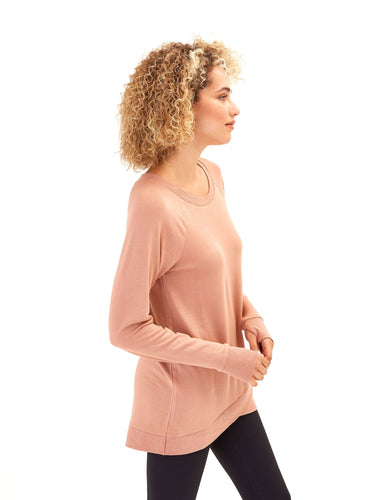 Leanna Feather Fleece Tunic Womens Outerwear Sweatshirt Threads 4 Thought 