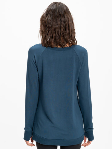 Leanna Feather Fleece Tunic Womens Outerwear Sweatshirt Threads 4 Thought 