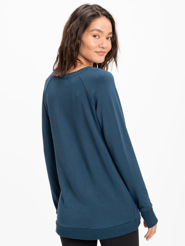 Leanna Feather Fleece Tunic Womens Outerwear Sweatshirt Threads 4 Thought 