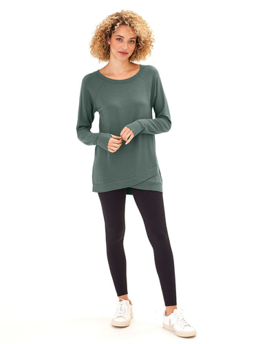 Leanna Feather Fleece Tunic Womens Outerwear Sweatshirt Threads 4 Thought 