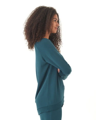 Leanna Feather Fleece Tulip Hem Tunic Threads 4 Thought 