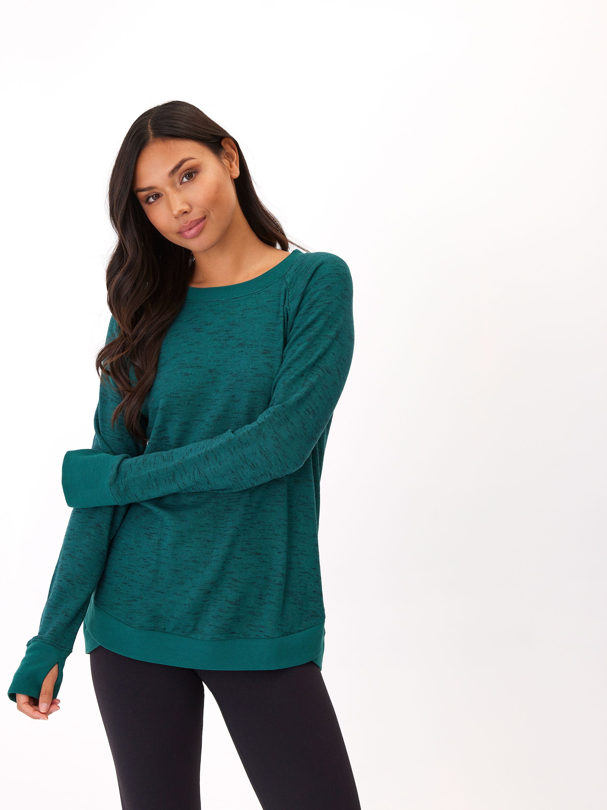 Cannon Tulip Hem Tunic in Heather Evergreen – Threads 4 Thought