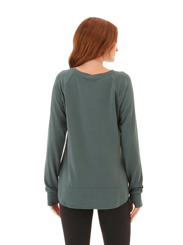 Leelu Feather Fleece Raglan Pullover Womens Tops Long Tee Threads 4 Thought 