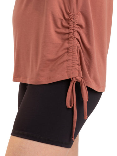 Nia Side Ruched Jersey Tee Womens Tops Short Threads 4 Thought 