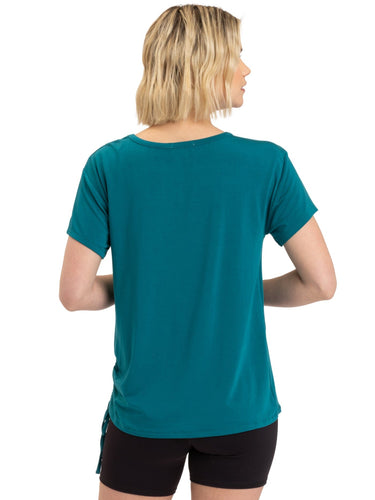Nia Side Ruched Jersey Tee Womens Tops Short Threads 4 Thought 