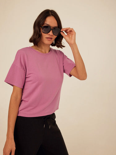 Shana Modal Terry Tee Womens Tops Short Tee Threads 4 Thought 