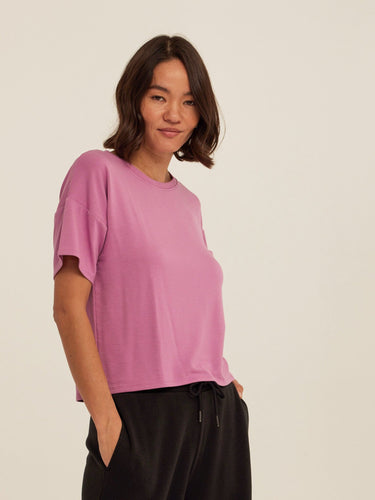 Shana Modal Terry Tee Womens Tops Short Tee Threads 4 Thought 