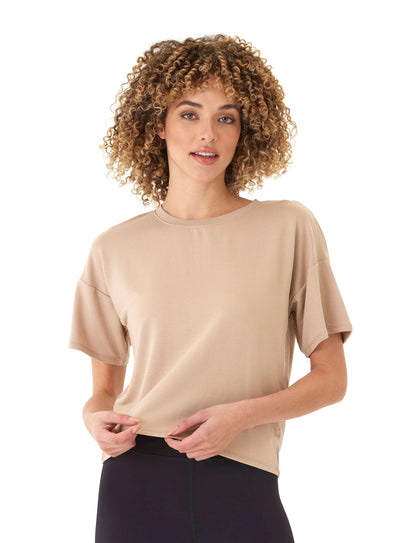 Shana Modal Terry Tee Womens Tops Short Tee Threads 4 Thought 