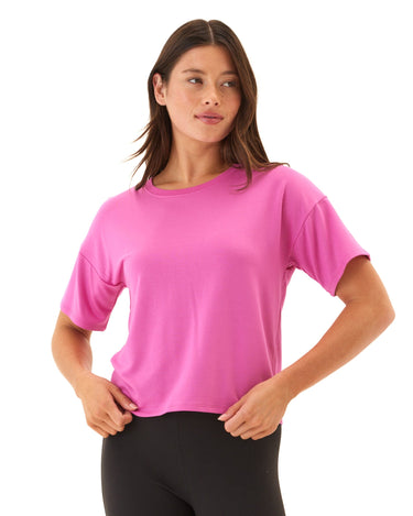 Shana Modal Terry Tee Womens Tops Short Tee Threads 4 Thought 