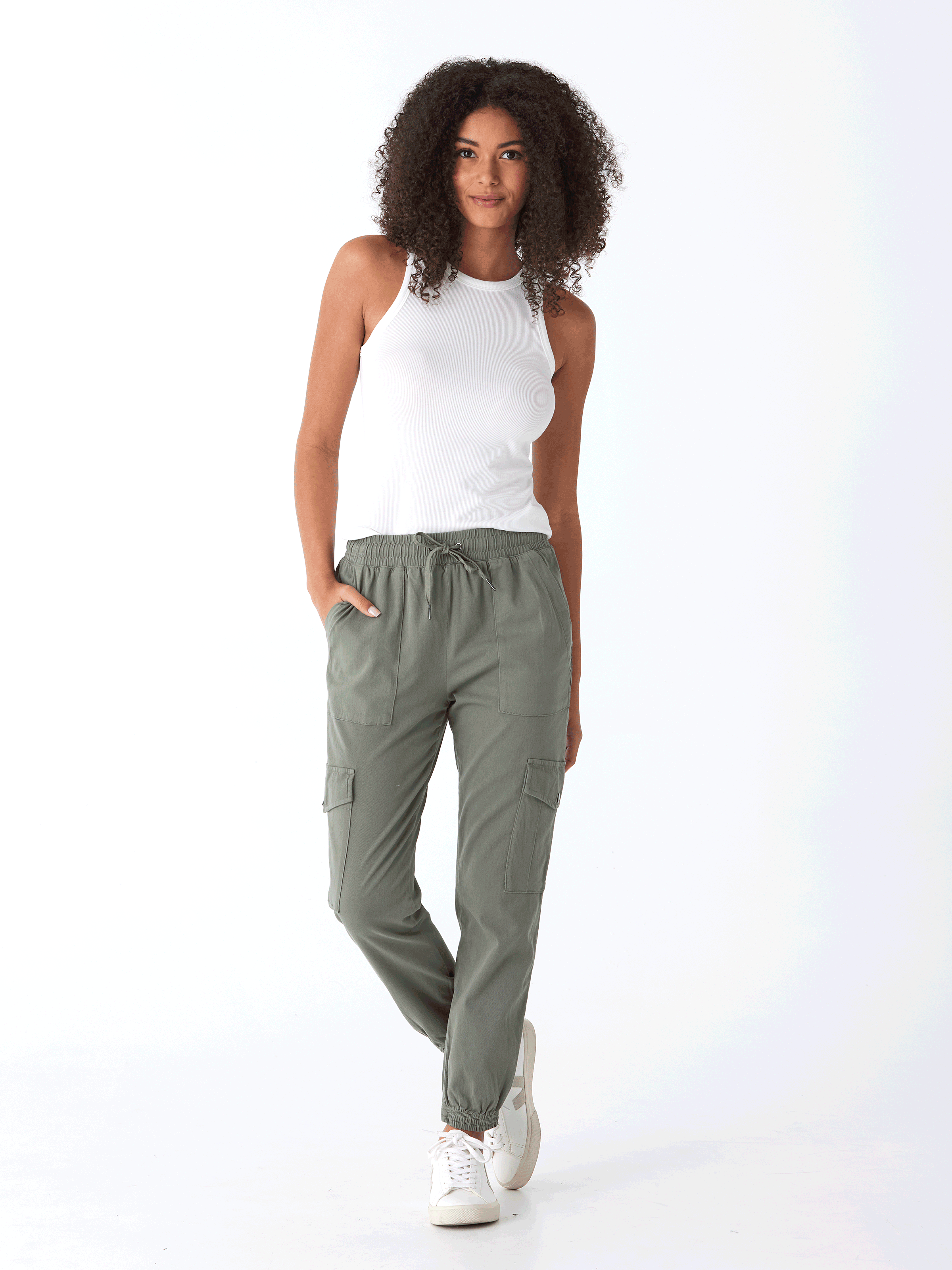 Delilah Stretch Twill Cargo Jogger 27"