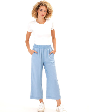Harlowe Chambray Crop Pant 24" Womens Bottoms Pants Threads 4 Thought 