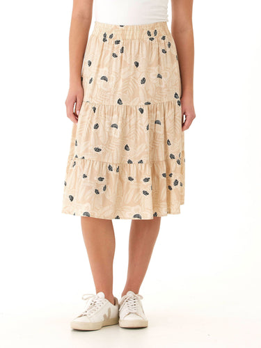 Kathleen Island Flora Print Woven Midi Skirt Womens Bottoms Skirt Threads 4 Thought