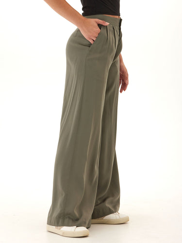 Samirah EcoVero Woven Pleated Wide Leg Pant Womens Bottoms Pants Threads 4 Thought 