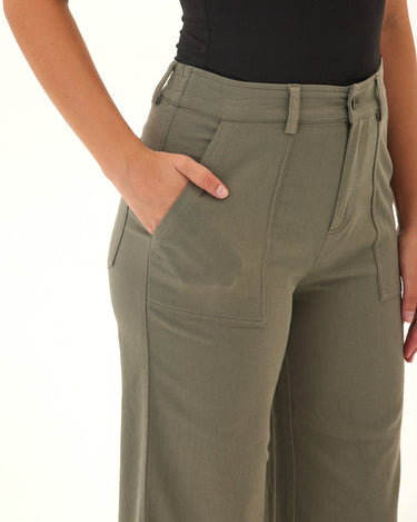 Pamela Stretch Twill Wide Leg Pant Womens Bottoms Pants Threads 4 Thought 