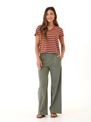 Pamela Stretch Twill Wide Leg Pant Womens Bottoms Pants Threads 4 Thought 