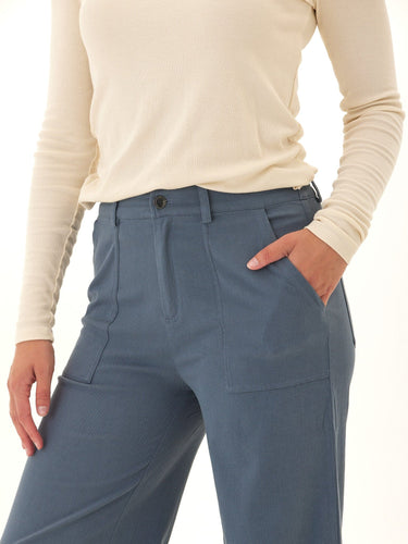 Pamela Stretch Twill Wide Leg Pant Threads 4 Thought 