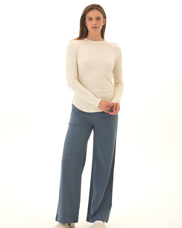 Pamela Stretch Twill Wide Leg Pant Threads 4 Thought 