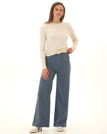 Pamela Stretch Twill Wide Leg Pant Threads 4 Thought 