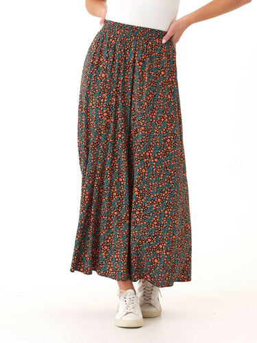 Anastacia Micro Bloom Print Woven Maxi Skirt Womens Bottoms Skirt Threads 4 Thought