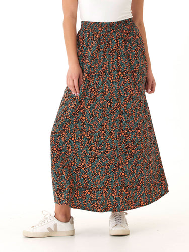 Anastacia Micro Bloom Print Woven Maxi Skirt Womens Bottoms Skirt Threads 4 Thought