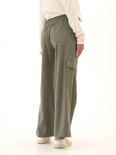 Eila Stretch Twill Wide Leg Cargo Pant Womens Bottoms Pants Threads 4 Thought 