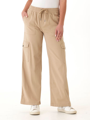 Eila Stretch Twill Wide Leg Cargo Pant Womens Bottoms Pants Threads 4 Thought 