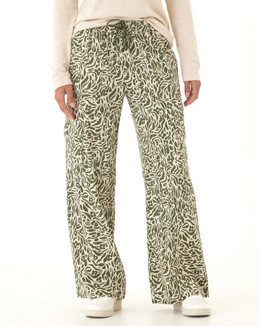 Eila Wild Floral Print Stretch Twill Wide Leg Cargo Pant Threads 4 Thought 