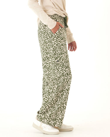 Eila Wild Floral Print Stretch Twill Wide Leg Cargo Pant Threads 4 Thought 