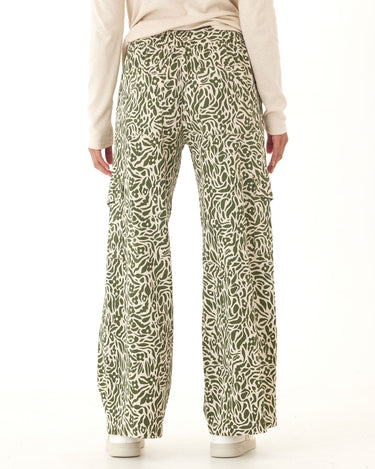 Eila Wild Floral Print Stretch Twill Wide Leg Cargo Pant Threads 4 Thought 