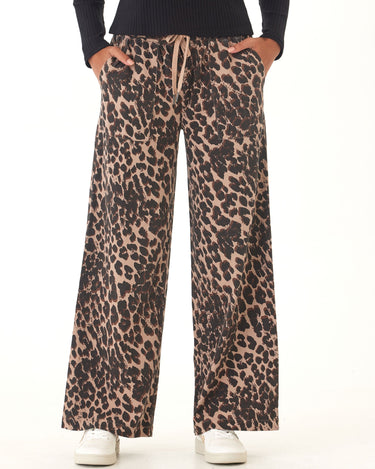 Cleo Wild Animal Stretch Twill Wide Leg Pant Threads 4 Thought 
