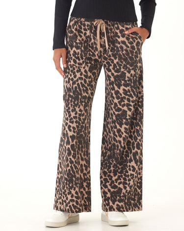 Cleo Wild Animal Stretch Twill Wide Leg Pant Threads 4 Thought 